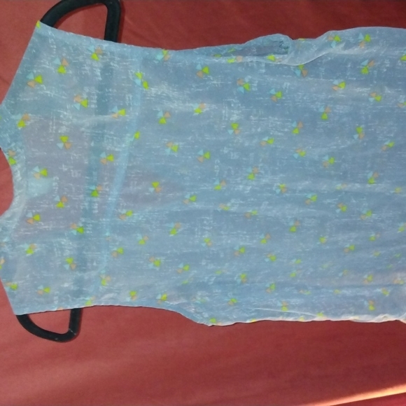 Mossimo sheer sleeveless top grey blue used in great condition size XL - Picture 10 of 16